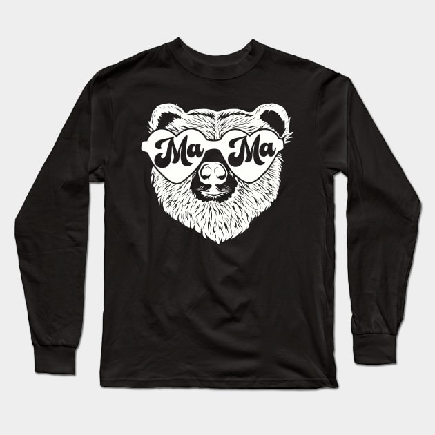 Groovy Mama Bear Mommy New Mom Mother's Day Baby Shower Long Sleeve T-Shirt by SilverLake